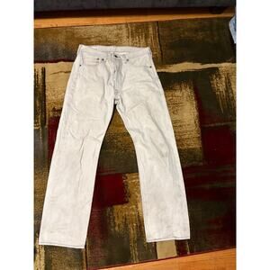 Vintage Levi’s 501 White Jeans 32x32 Straight Leg Button Fly USA